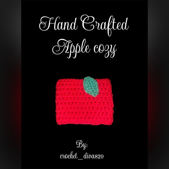 Hand Crafted Other - Hand Crafted Red Apple 🍎 Coffee Cozy sleeve